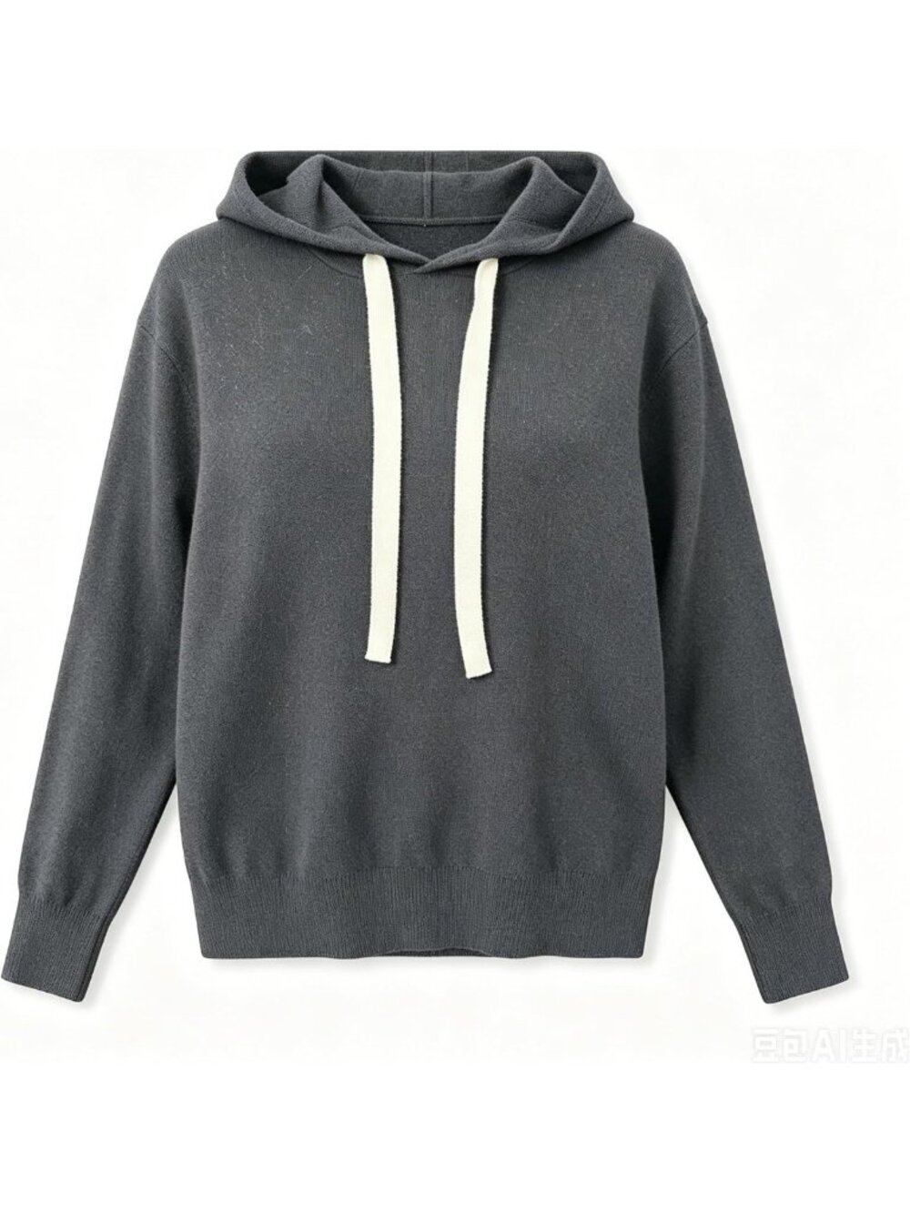 Cozy 100% Pure Wool Long-Sleeve Pullover Hoodie for Fall & Winter Fashion